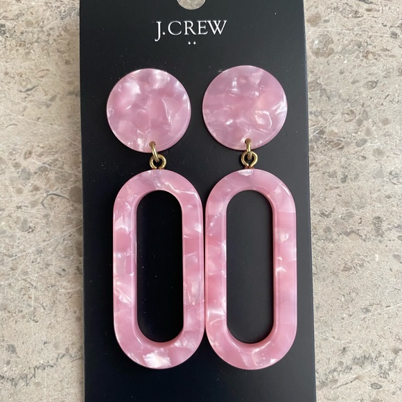 J. Crew Pink Tortoise statement earrings - Picture 9 of 10
